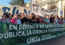 Paro universitario: docentes y estudiantes salteños marcharon por la ciudad