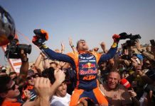 Milei recibe a Luciano Benavides tras su consagración en el Dakar