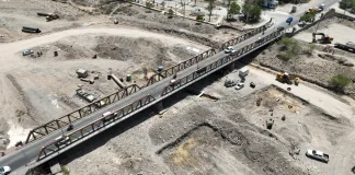 Avanza la obra del nuevo puente de Vaqueros