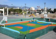 Salta: La plaza España ya empieza a lucir un entorno renovado