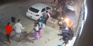 Cerrillos: perdió el control del auto y atropelló a una docena de personas